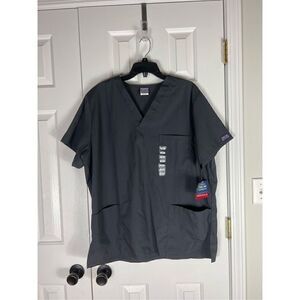 NWT Cherokee Unisex Grey Workwear Uniform Top Size L